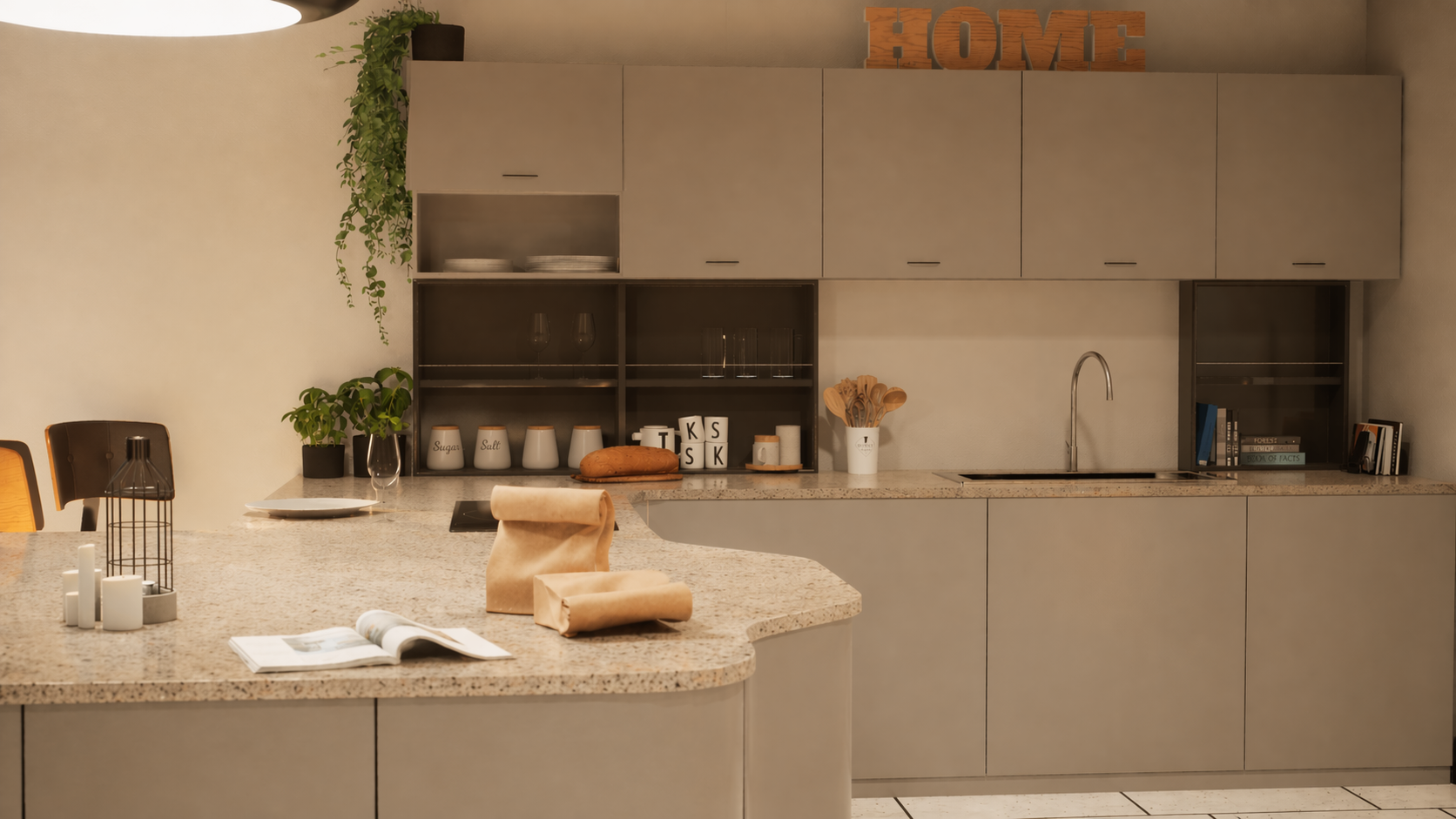 Cucina — finitura beige
